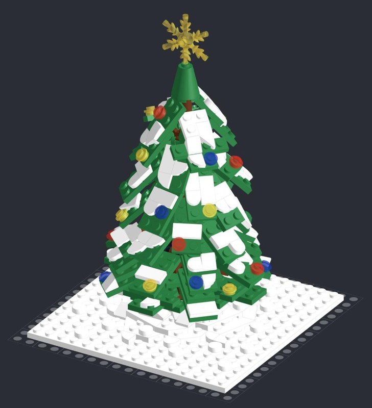 LEGO MOC Snowy Christmas Tree By Tobborimm Rebrickable Build With LEGO   1000x800 