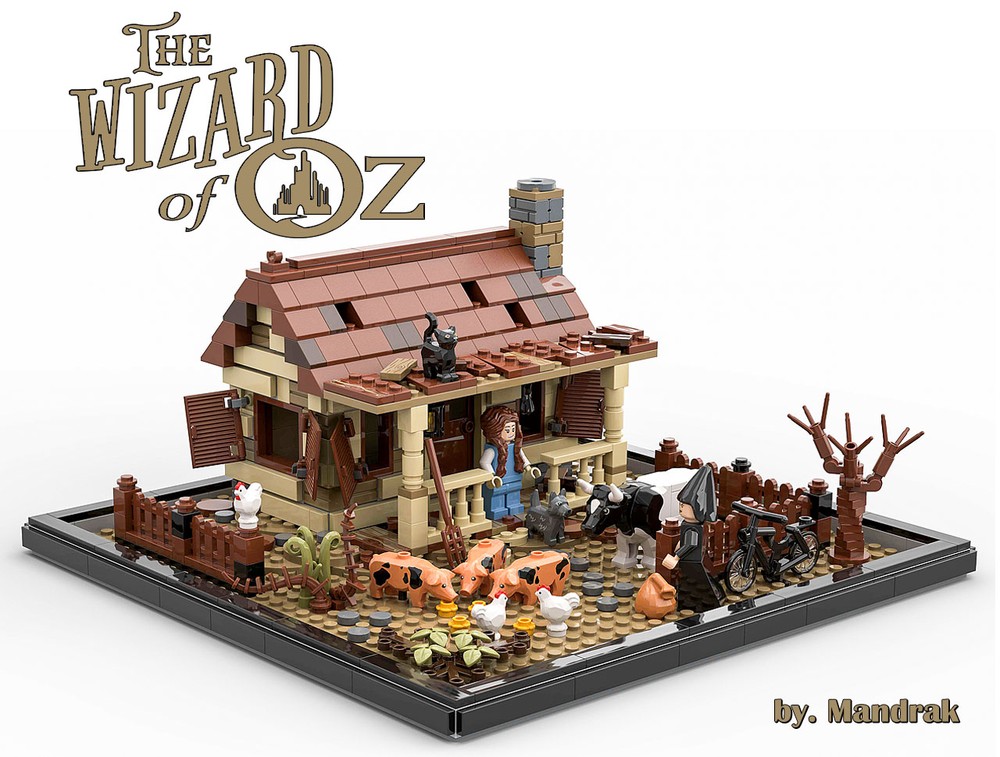 LEGO MOC The Wizard Of Oz MOC 03 Dorothy's house by mandrak Rebrickable Build with LEGO