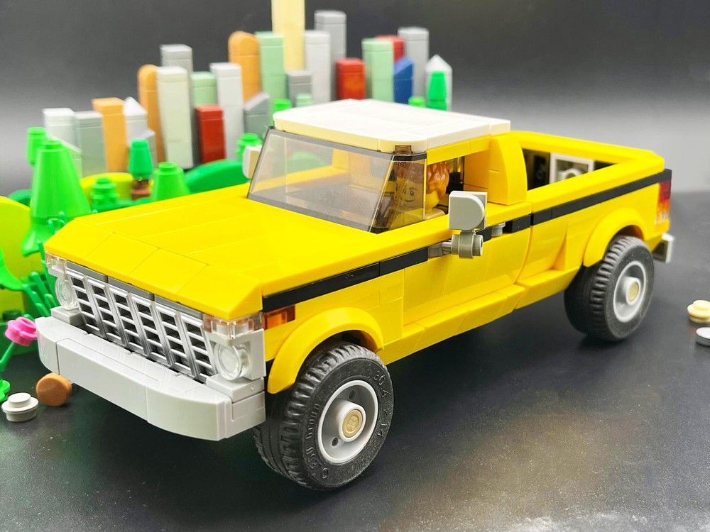 LEGO MOC 1973 Ford F-100 - Yellow by IBrickedItUp | Rebrickable - Build ...