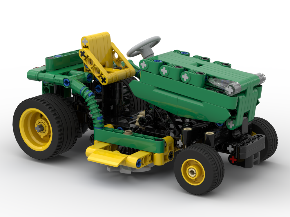 Lego Moc John Deere Lawn Mower Tractor Rasenm Hertraktor By Ironmax Rebrickable Build With Lego