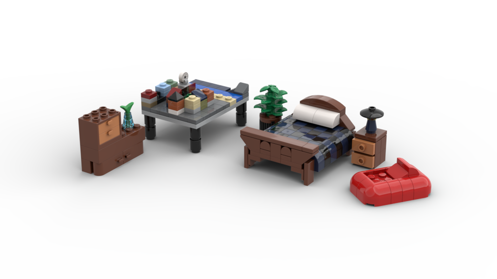 LEGO MOC Bedroom Accessory Pack by GIB Studios | Rebrickable - Build ...