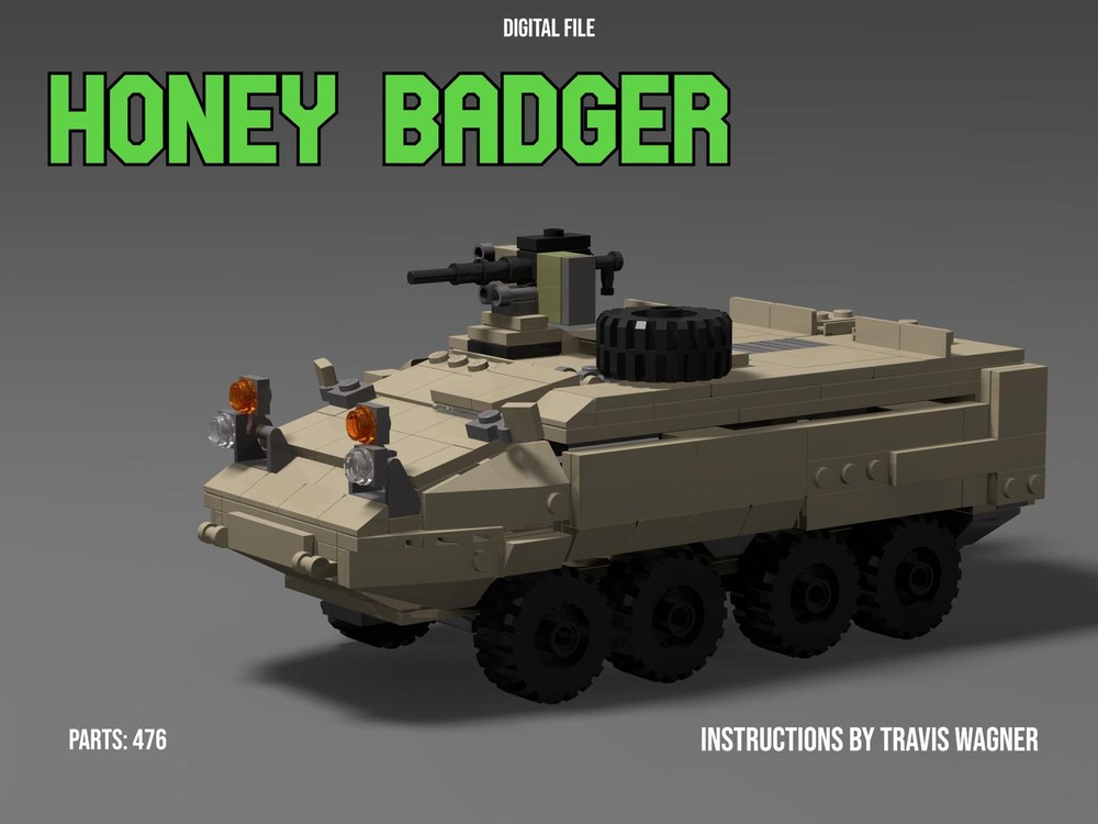 LEGO MOC Honey Badger (Stryker) by Camoducktape Rebrickable Build
