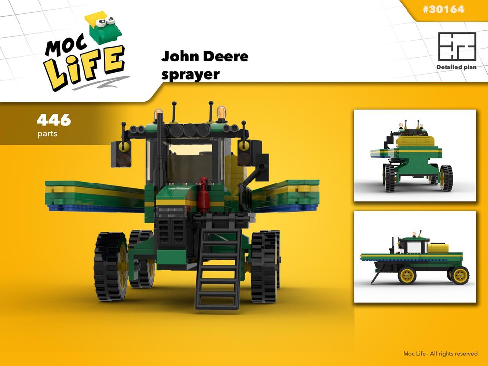 Lego Moc Farm Tractor Sprayer By Moclife Rebrickable Build With Lego