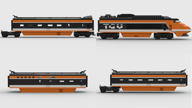 LEGO MOC Horizon Express 10233 Mod Long Size TGV by maceacki